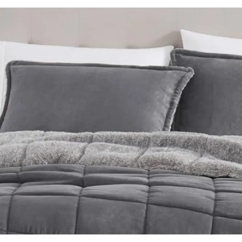 Eddie Bauer - King Comforter Set, Microsuede Bedding with Soft Sherpa Comforter